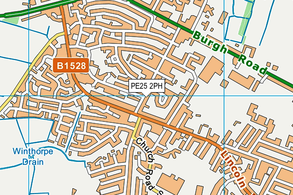 PE25 2PH map - OS VectorMap District (Ordnance Survey)