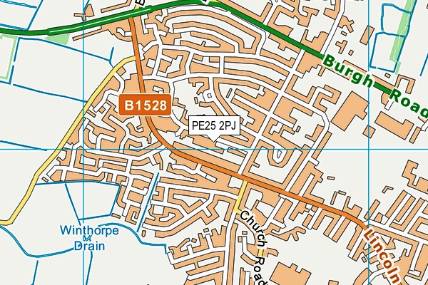 PE25 2PJ map - OS VectorMap District (Ordnance Survey)