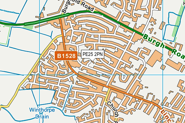 PE25 2PN map - OS VectorMap District (Ordnance Survey)