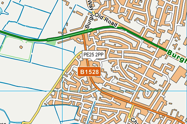 PE25 2PP map - OS VectorMap District (Ordnance Survey)