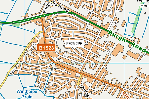 PE25 2PR map - OS VectorMap District (Ordnance Survey)