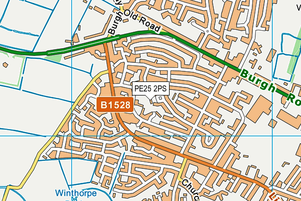 PE25 2PS map - OS VectorMap District (Ordnance Survey)