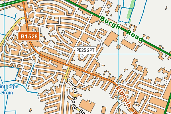 PE25 2PT map - OS VectorMap District (Ordnance Survey)