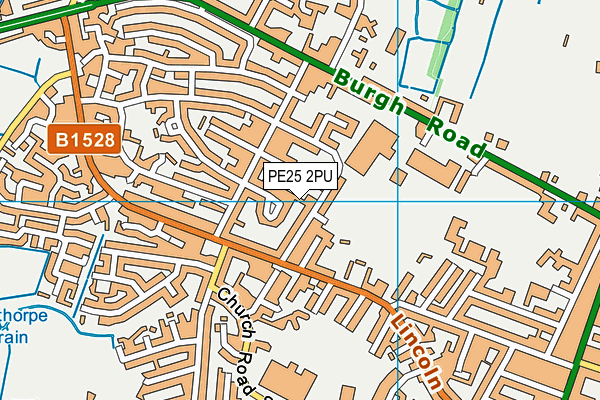 PE25 2PU map - OS VectorMap District (Ordnance Survey)