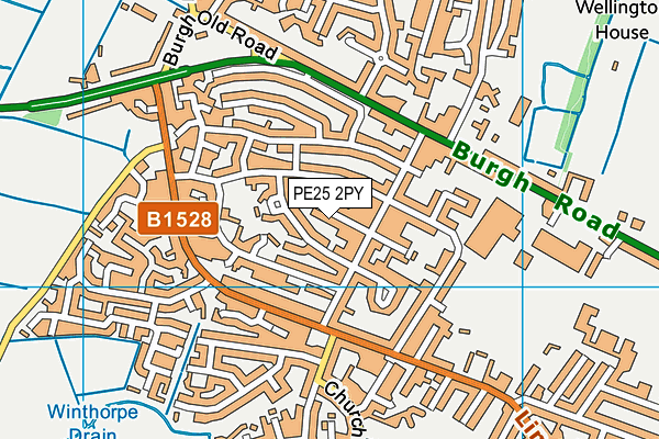 PE25 2PY map - OS VectorMap District (Ordnance Survey)