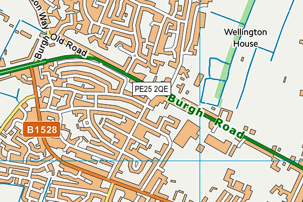 PE25 2QE map - OS VectorMap District (Ordnance Survey)