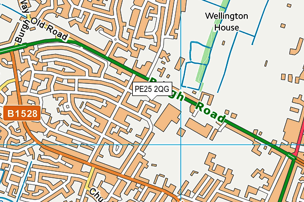 PE25 2QG map - OS VectorMap District (Ordnance Survey)