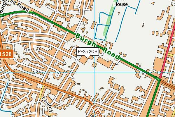 Skegness Academy map (PE25 2QH) - OS VectorMap District (Ordnance Survey)
