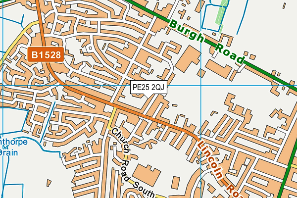 PE25 2QJ map - OS VectorMap District (Ordnance Survey)
