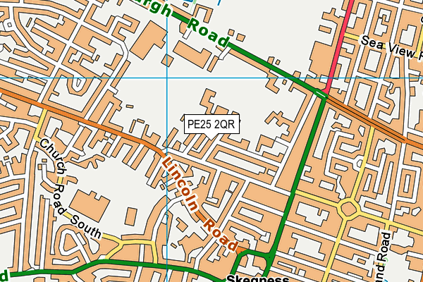 PE25 2QR map - OS VectorMap District (Ordnance Survey)