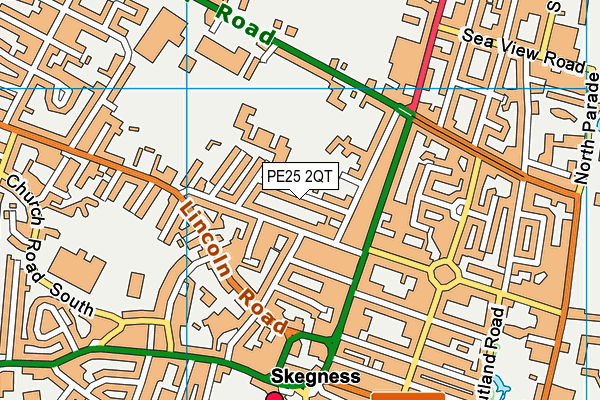 PE25 2QT map - OS VectorMap District (Ordnance Survey)