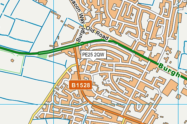 PE25 2QW map - OS VectorMap District (Ordnance Survey)