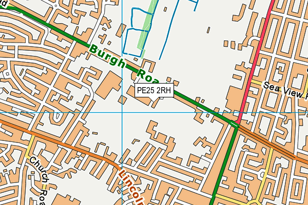 PE25 2RH map - OS VectorMap District (Ordnance Survey)
