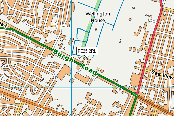 PE25 2RL map - OS VectorMap District (Ordnance Survey)