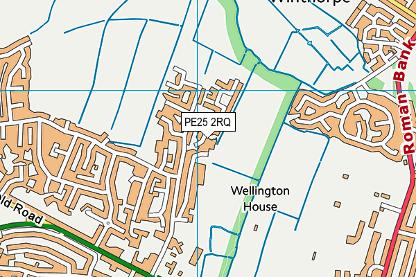 PE25 2RQ map - OS VectorMap District (Ordnance Survey)