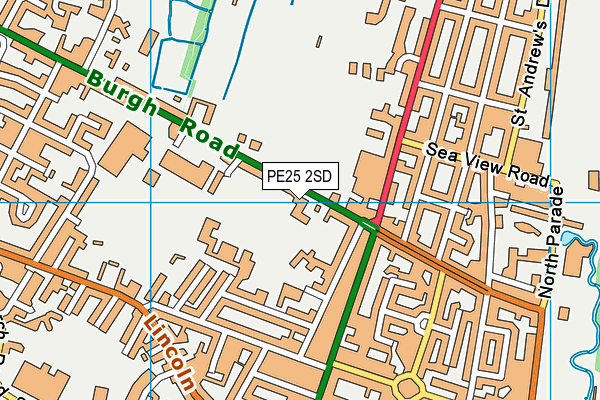 PE25 2SD map - OS VectorMap District (Ordnance Survey)