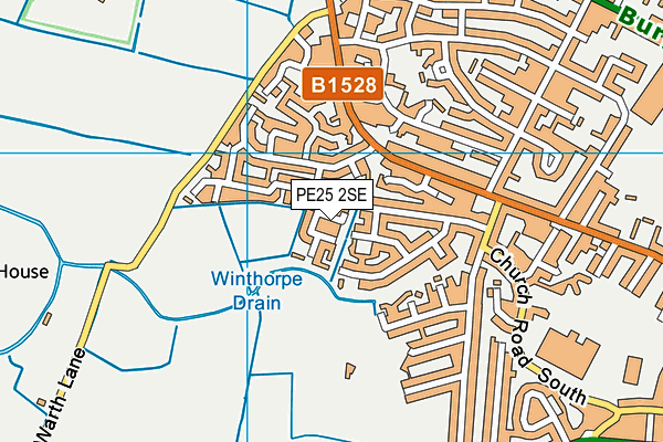 PE25 2SE map - OS VectorMap District (Ordnance Survey)