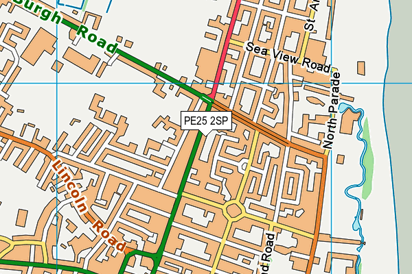 PE25 2SP map - OS VectorMap District (Ordnance Survey)