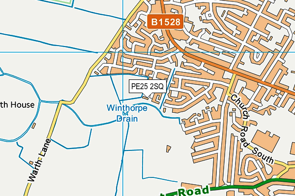 PE25 2SQ map - OS VectorMap District (Ordnance Survey)