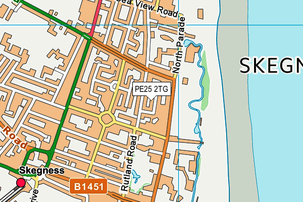 PE25 2TG map - OS VectorMap District (Ordnance Survey)