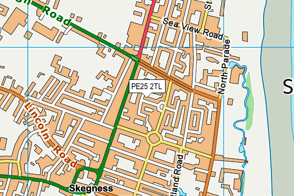 PE25 2TL map - OS VectorMap District (Ordnance Survey)