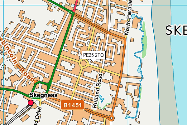 PE25 2TQ map - OS VectorMap District (Ordnance Survey)