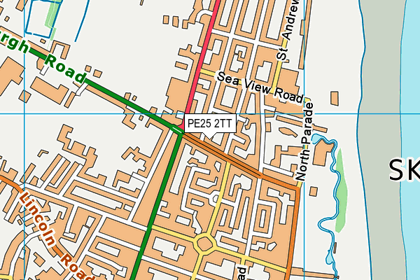 PE25 2TT map - OS VectorMap District (Ordnance Survey)