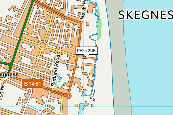 PE25 2UE map - OS VectorMap District (Ordnance Survey)