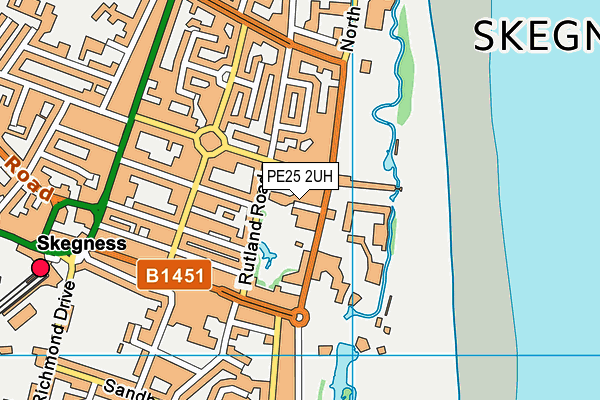 PE25 2UH map - OS VectorMap District (Ordnance Survey)