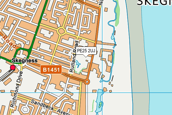 PE25 2UJ map - OS VectorMap District (Ordnance Survey)