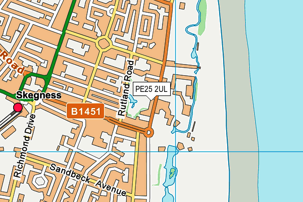 PE25 2UL map - OS VectorMap District (Ordnance Survey)