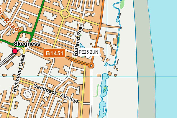 PE25 2UN map - OS VectorMap District (Ordnance Survey)