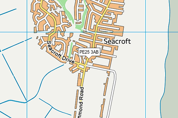 PE25 3AB map - OS VectorMap District (Ordnance Survey)
