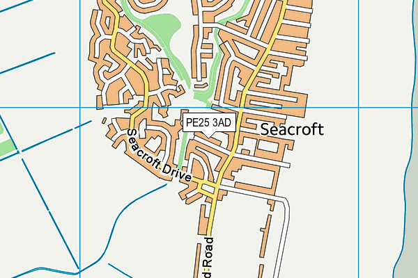 PE25 3AD map - OS VectorMap District (Ordnance Survey)