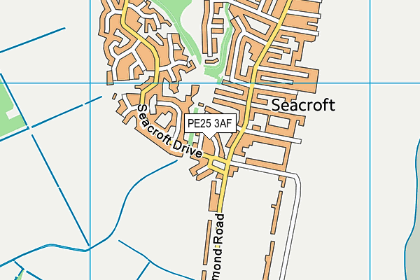 PE25 3AF map - OS VectorMap District (Ordnance Survey)