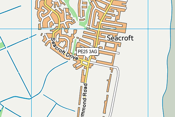 PE25 3AG map - OS VectorMap District (Ordnance Survey)