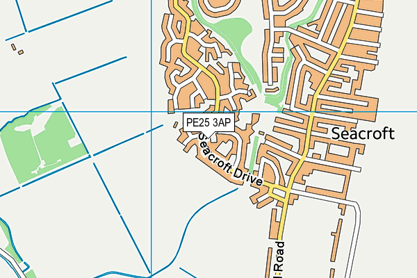 PE25 3AP map - OS VectorMap District (Ordnance Survey)