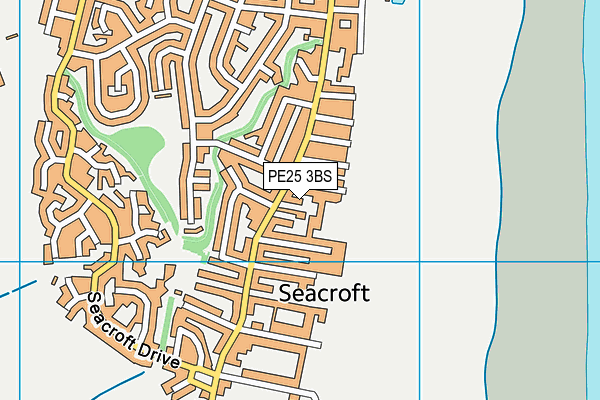 PE25 3BS map - OS VectorMap District (Ordnance Survey)