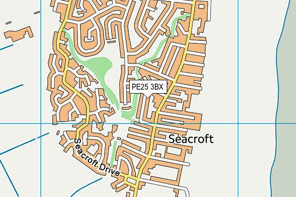 PE25 3BX map - OS VectorMap District (Ordnance Survey)
