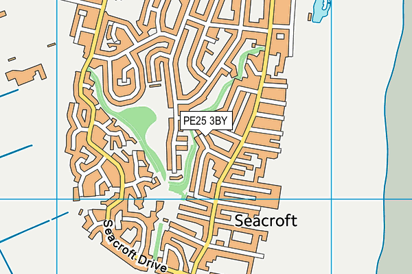 PE25 3BY map - OS VectorMap District (Ordnance Survey)
