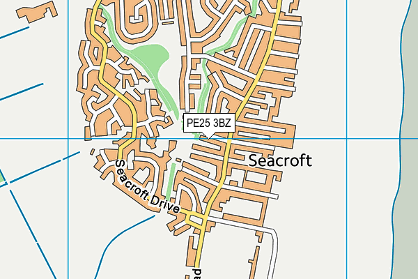 PE25 3BZ map - OS VectorMap District (Ordnance Survey)