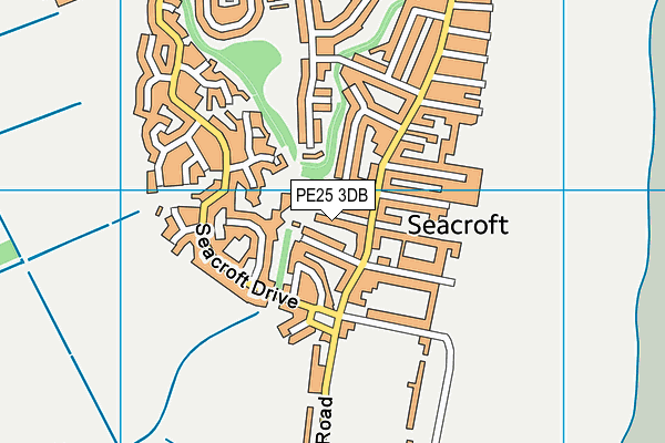 PE25 3DB map - OS VectorMap District (Ordnance Survey)