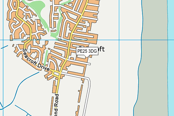 PE25 3DG map - OS VectorMap District (Ordnance Survey)