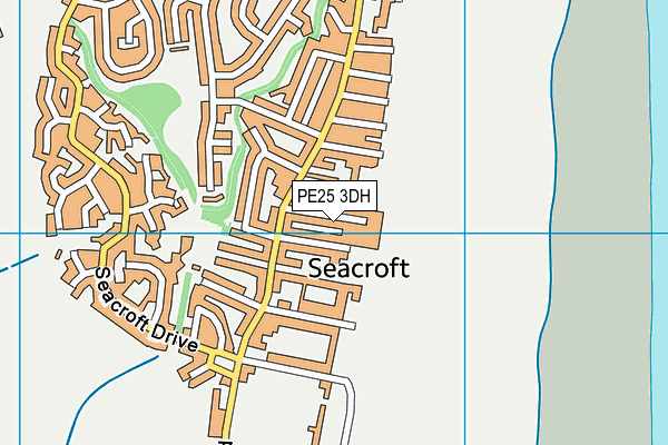 PE25 3DH map - OS VectorMap District (Ordnance Survey)