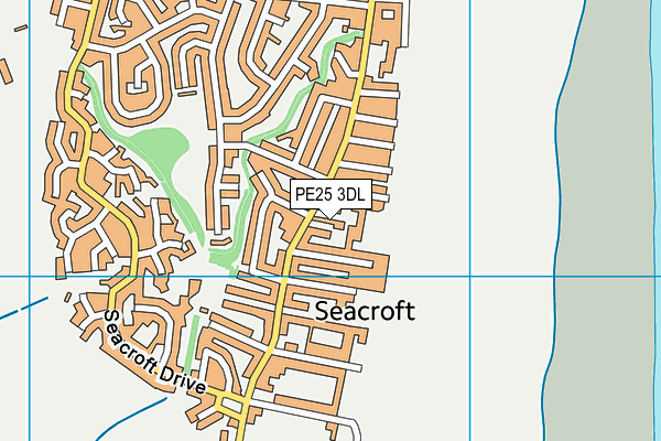 PE25 3DL map - OS VectorMap District (Ordnance Survey)