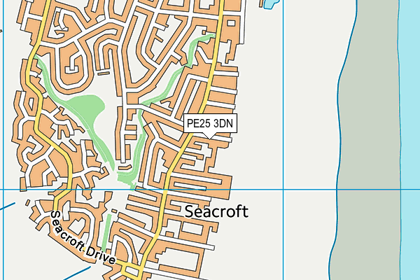 PE25 3DN map - OS VectorMap District (Ordnance Survey)