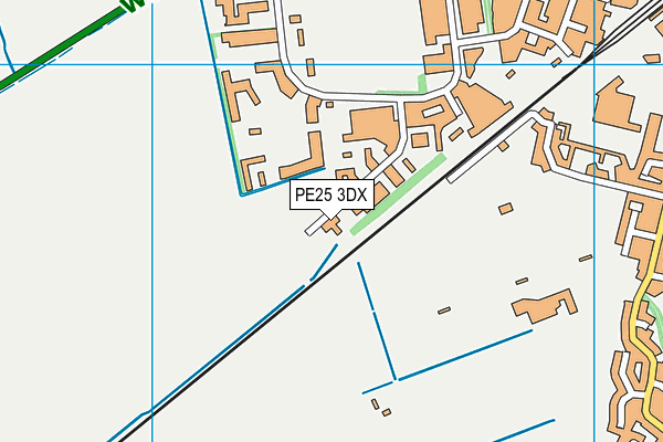PE25 3DX map - OS VectorMap District (Ordnance Survey)