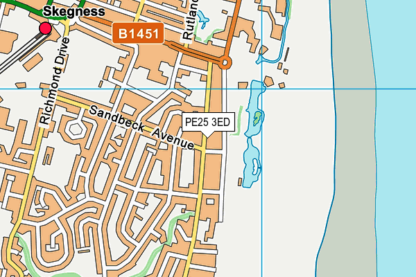 PE25 3ED map - OS VectorMap District (Ordnance Survey)