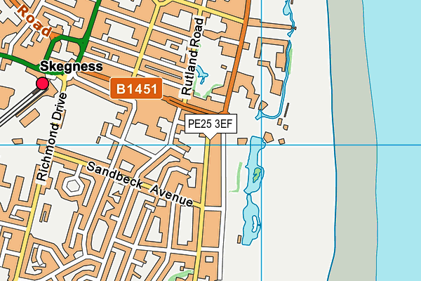 PE25 3EF map - OS VectorMap District (Ordnance Survey)