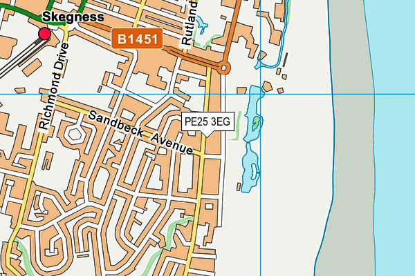 PE25 3EG map - OS VectorMap District (Ordnance Survey)